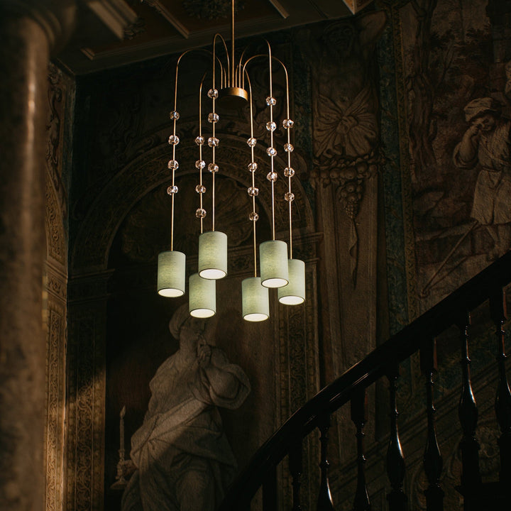 Emile Willow Ceiling Light - French Brass with Clear Glass