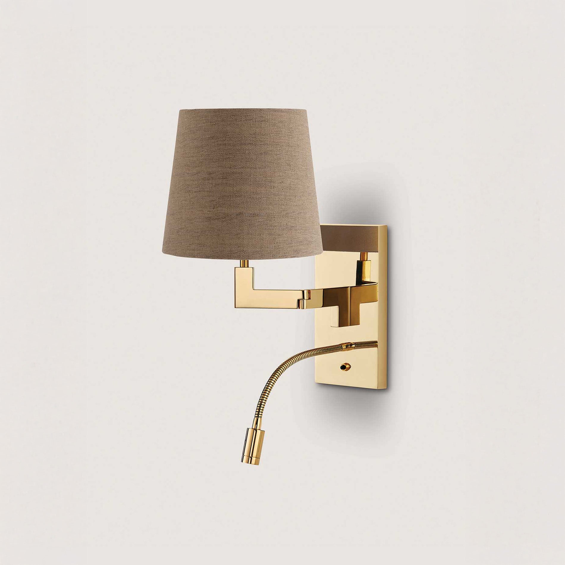 Bedside Wall Light - Polished Brass