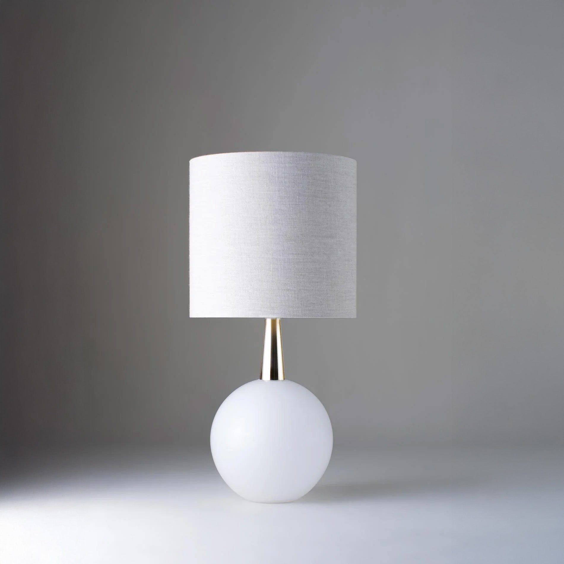 Bishop Lamp - Alabaster With Brass Collar