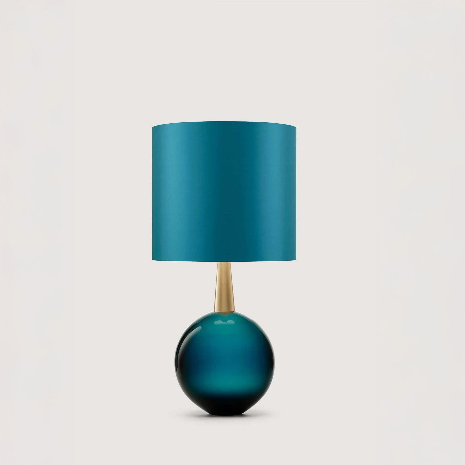 Bishop Lamp - Azure With Brass Collar