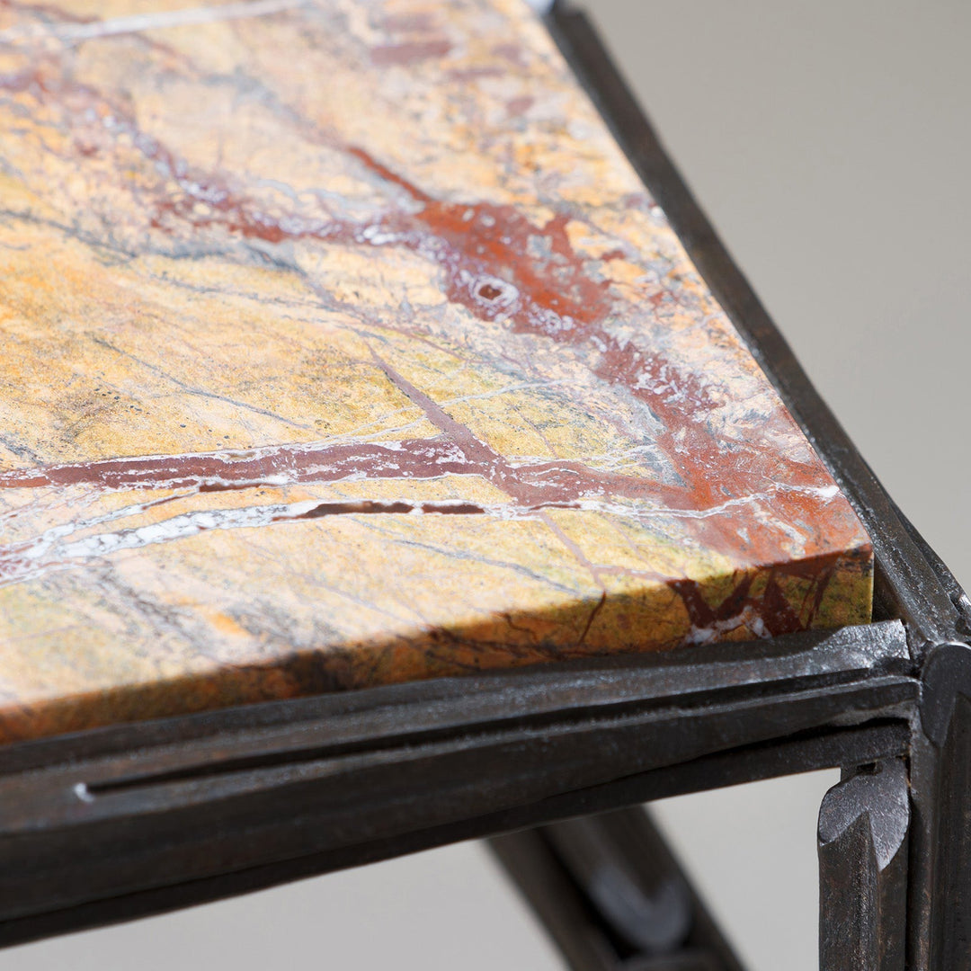 Hanzo Coffee Table - Bronzed with Rainforest Gold
