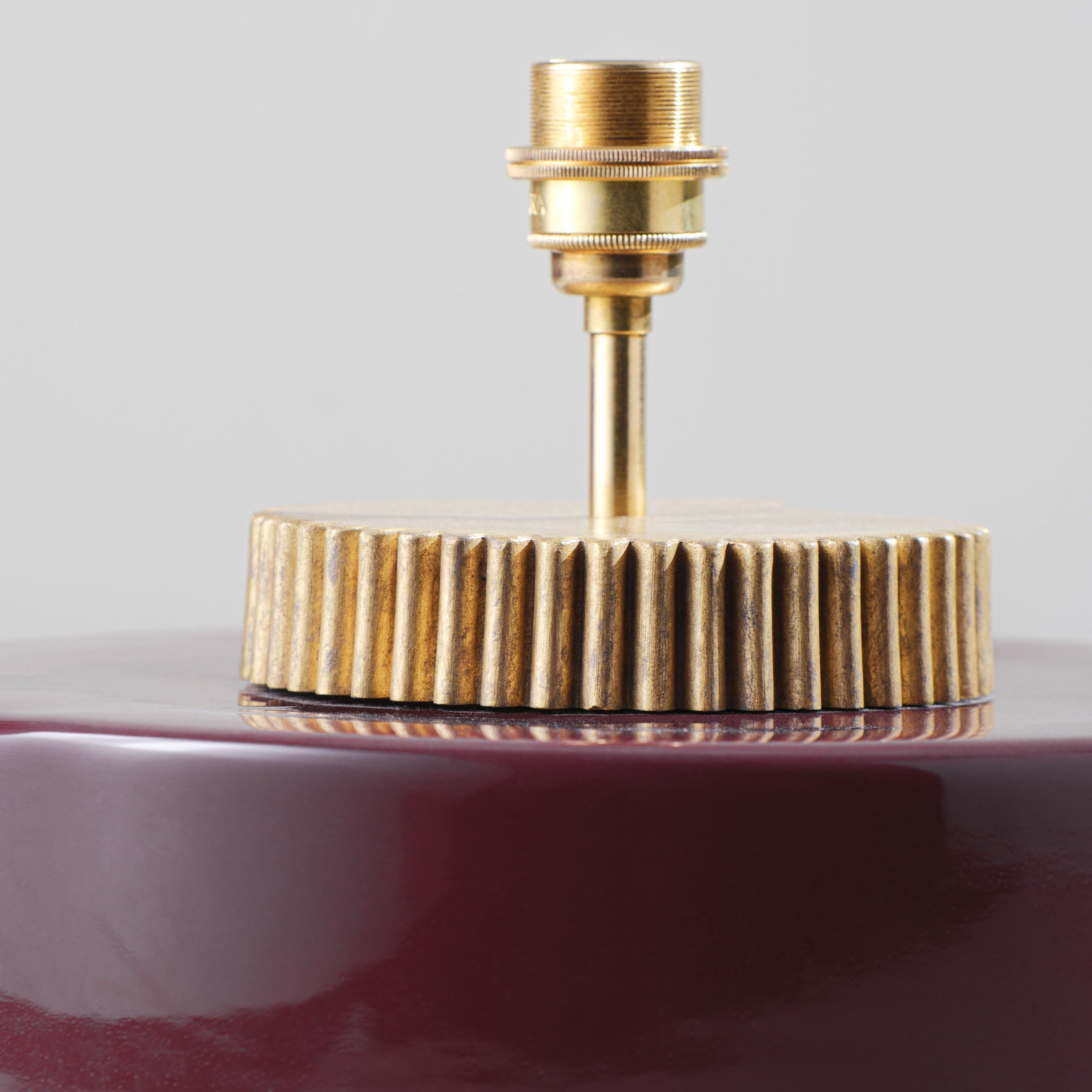 Marlowe Lamp - Cranberry - White Gold