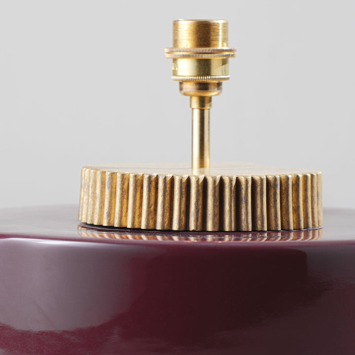 Marlowe Lamp - Cranberry - White Gold