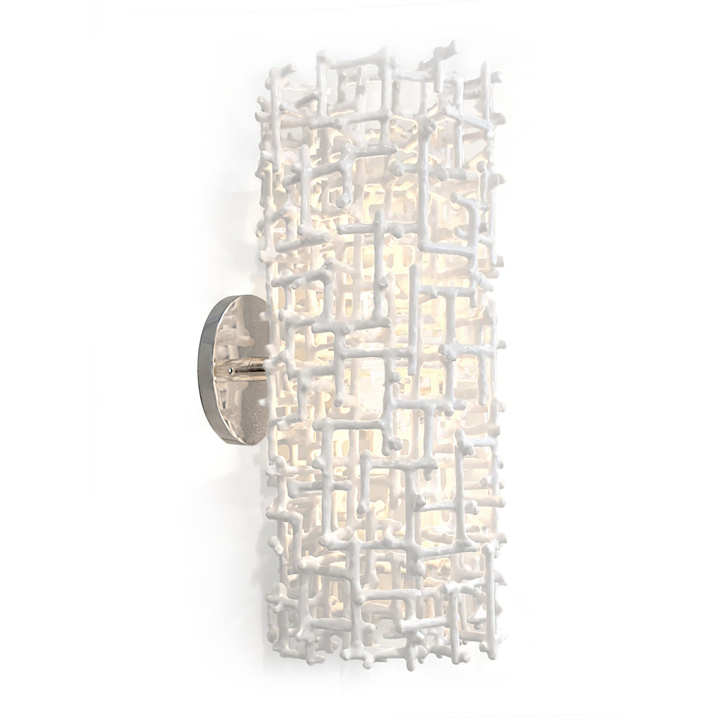 Crosshatch Cylinder Sconce
