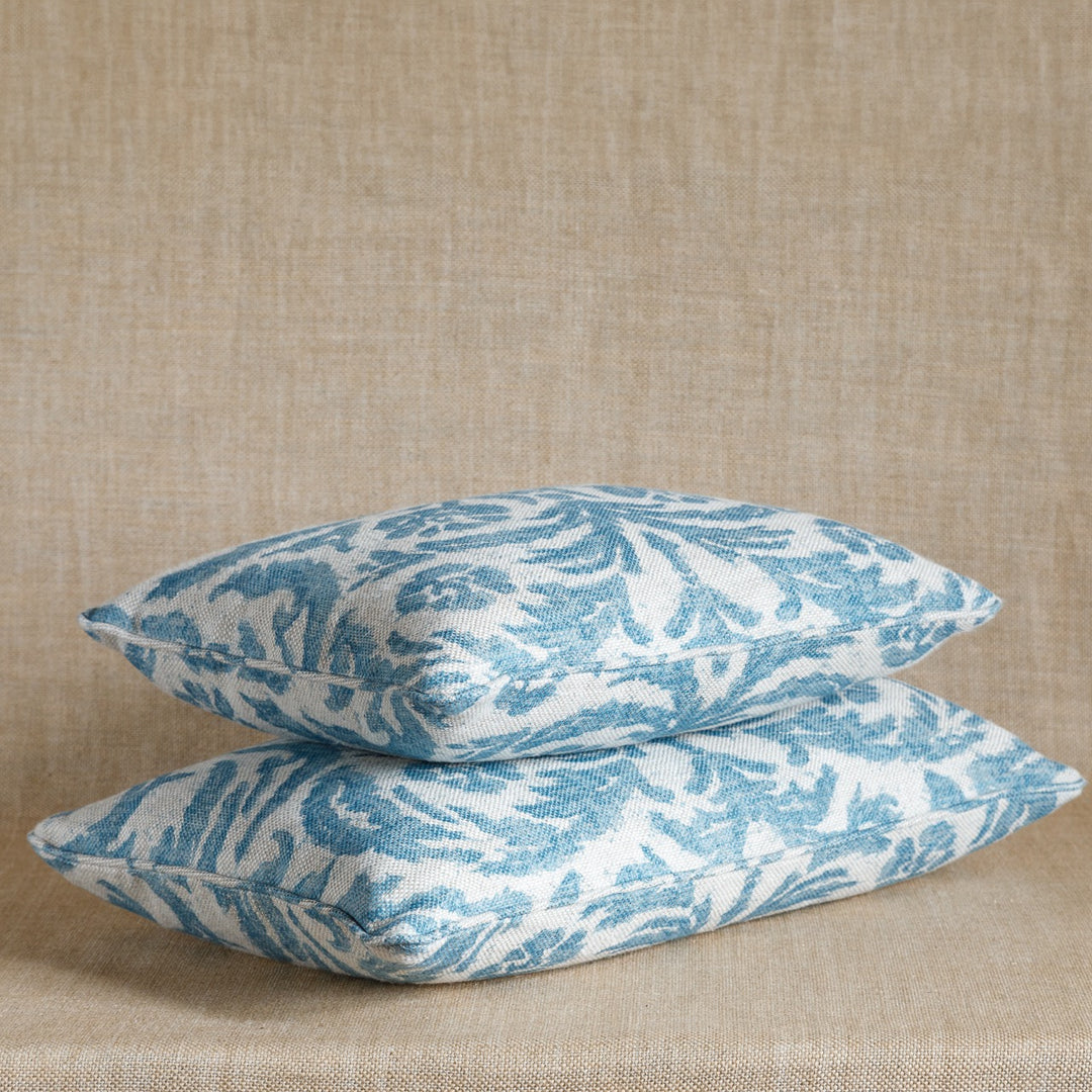 Small Oblong Cushion in Light Blue Marlborough, 17 x 14