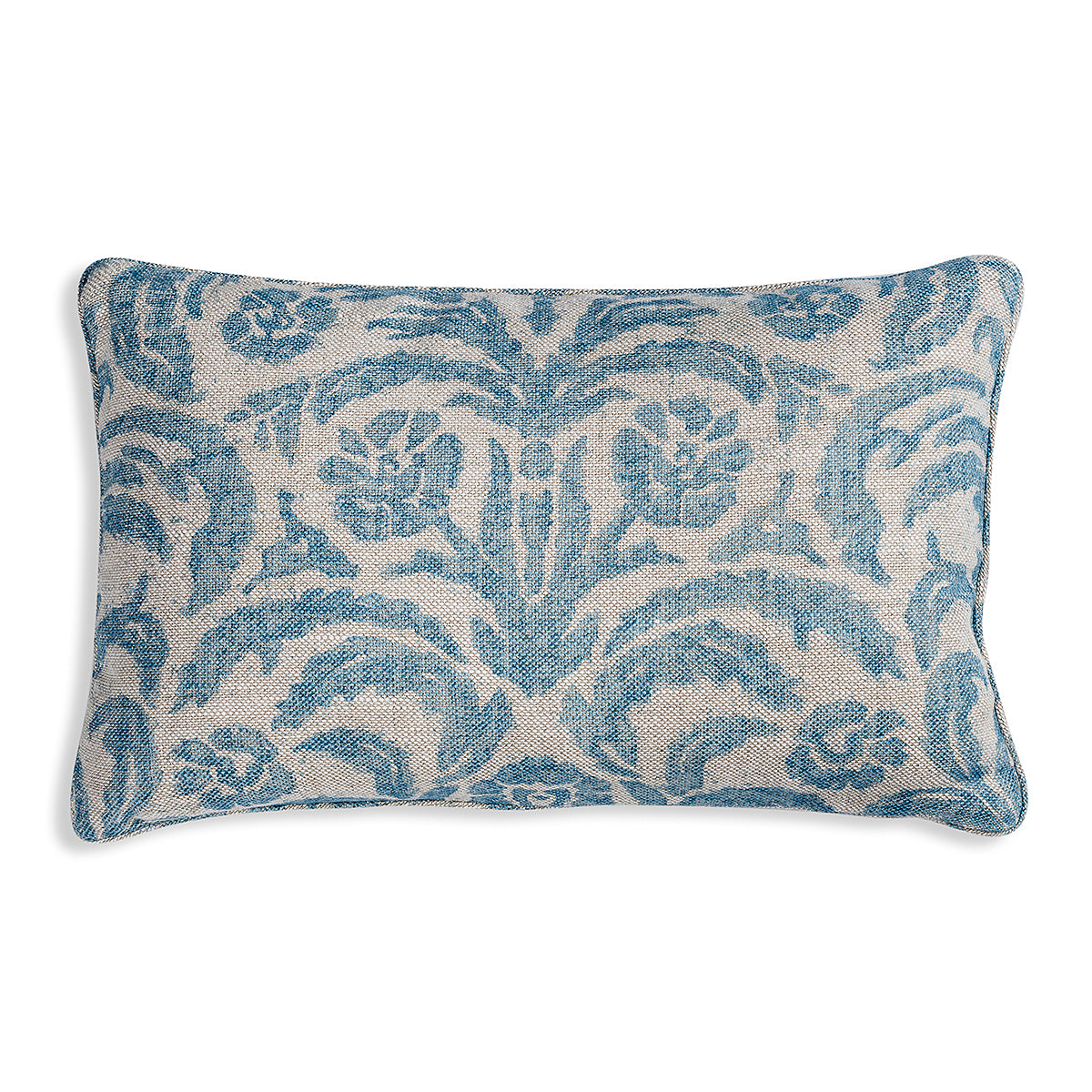 Large Oblong Cushion in Light Blue Marlborough, 21 x 14