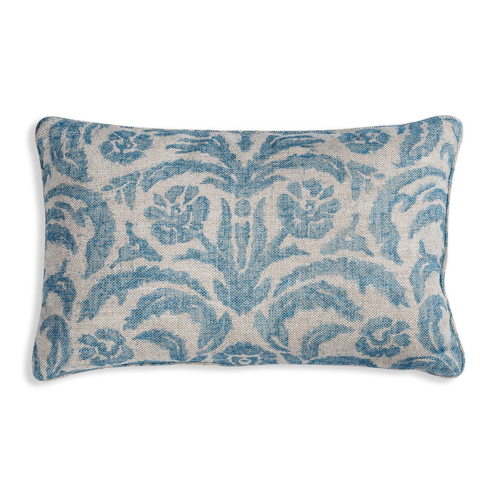 Large Oblong Cushion in Light Blue Marlborough, 21 x 14