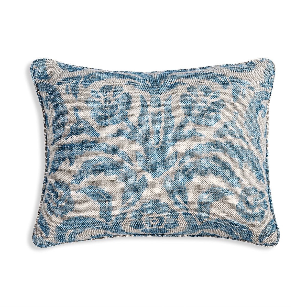 Small Oblong Cushion in Light Blue Marlborough, 17 x 14