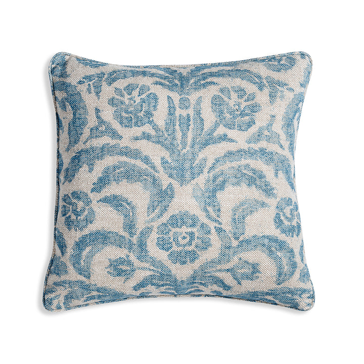 Small Square Cushion in Light Blue Marlborough, 17 x 17