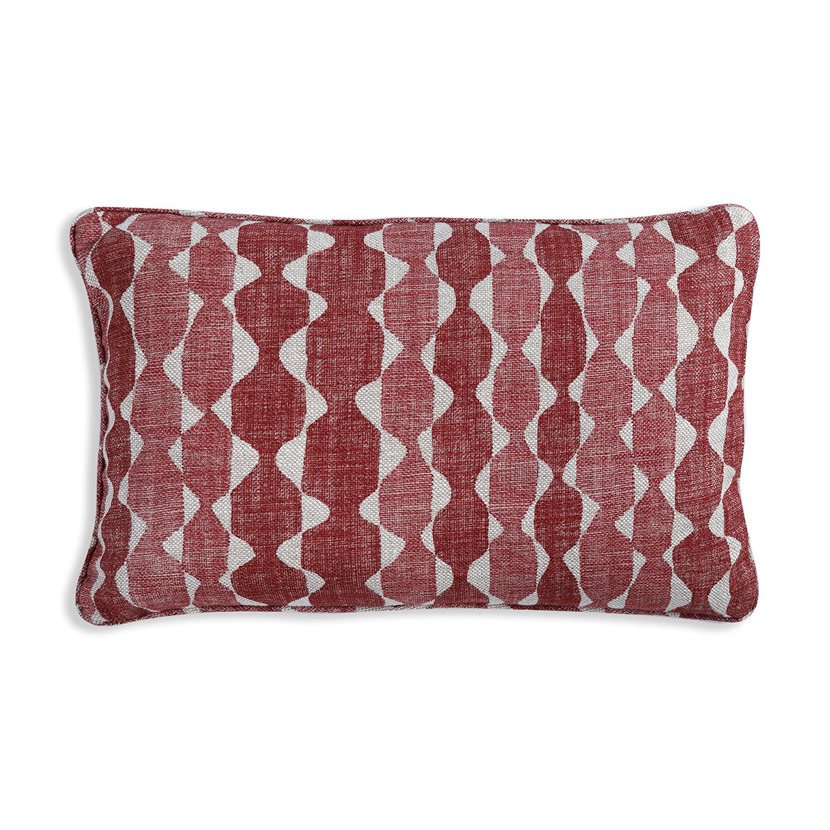 Large Oblong Cushion in Red Whittle, 21 x 14