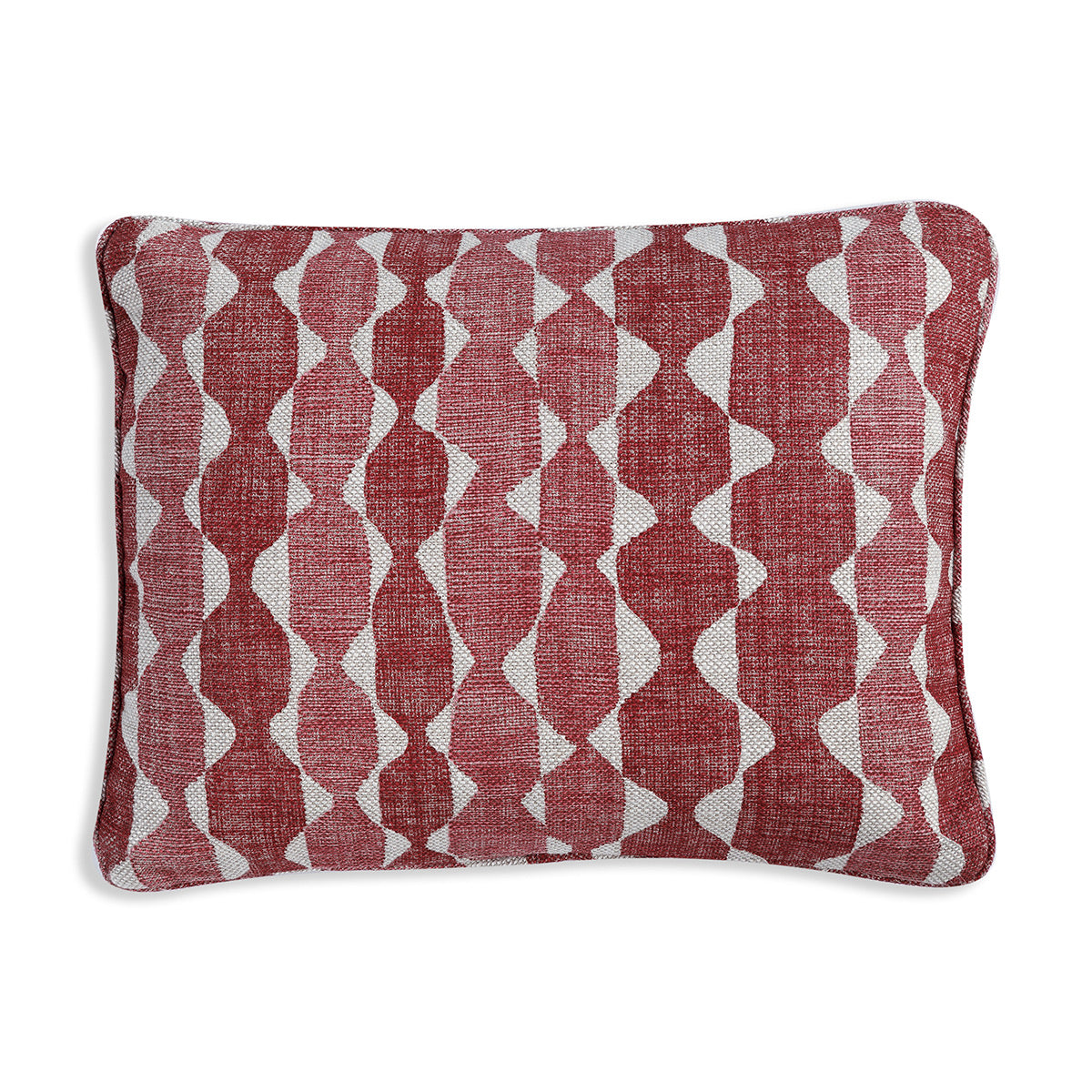 Small Oblong Cushion in Red Whittle, 17 x 14
