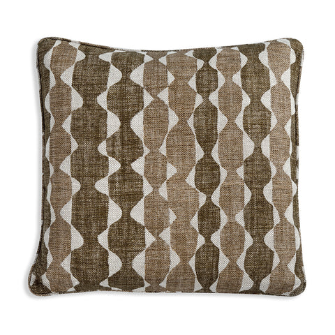 Small Square Cushion in Neutral Whittle, 17 x 17