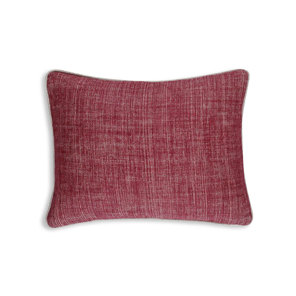 Small Oblong Cushion in Back to the Fuchsia, 19 x 13.5 Inches