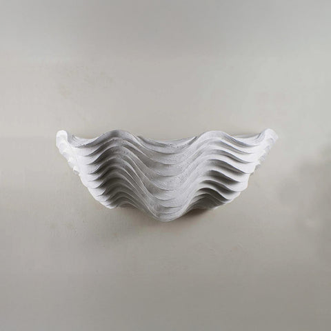 Clam Shell Wall Light - Plaster White