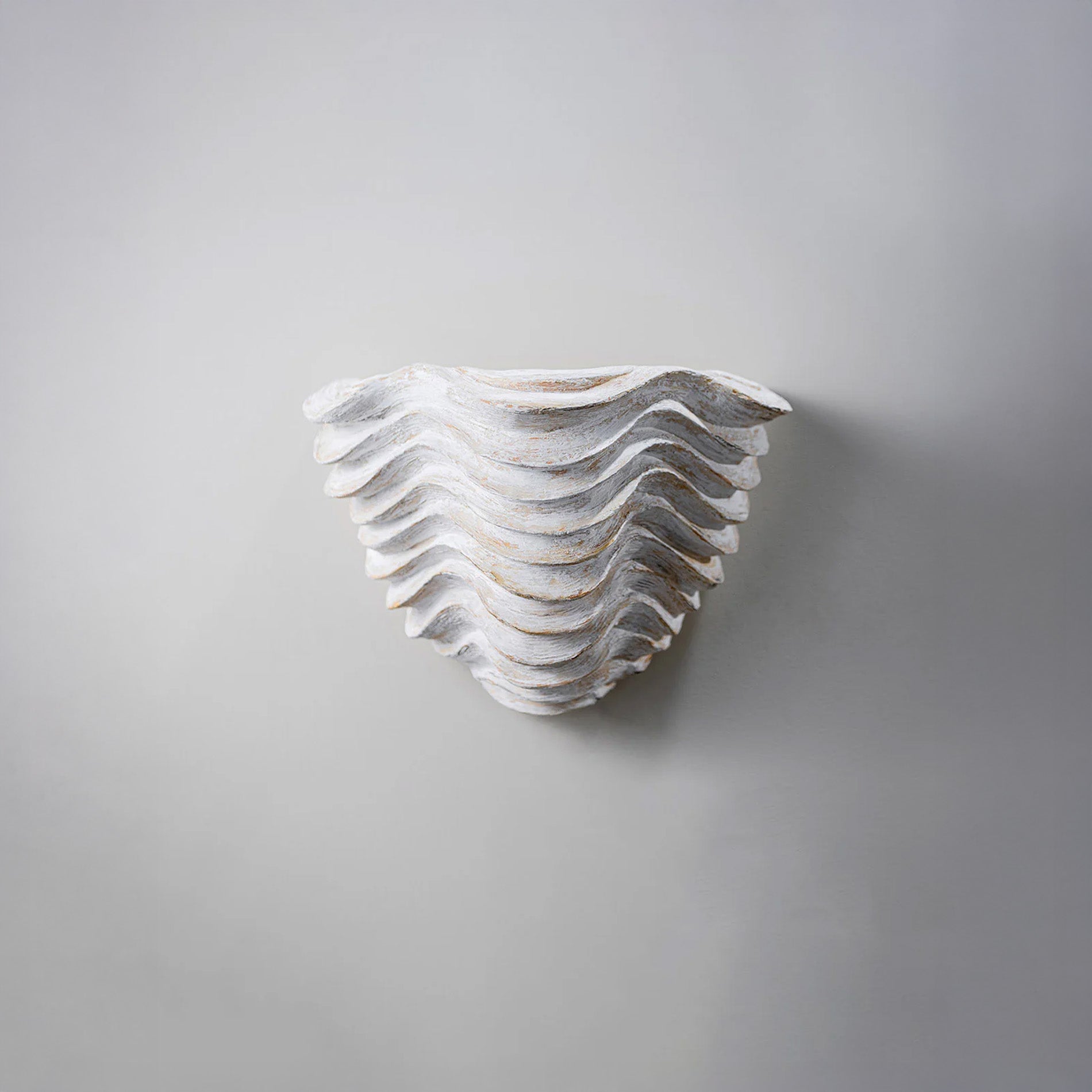 Clam Shell Wall Light Small - Drift White