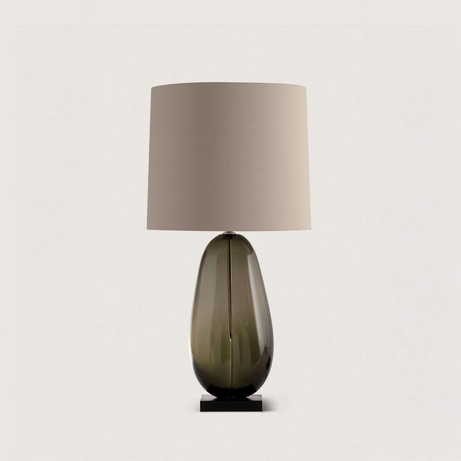 Coffee Bean Lamp - Charcoal - Faux Slate Base