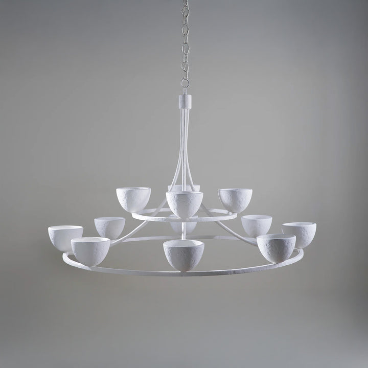 Compton Ceiling Light, Two Tier - Plaster White