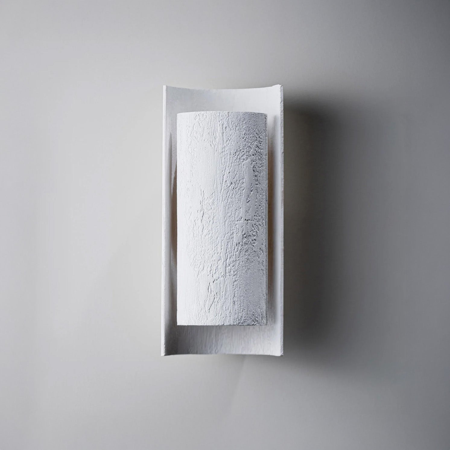 Covex Textured Wall Light Small - Plaster White