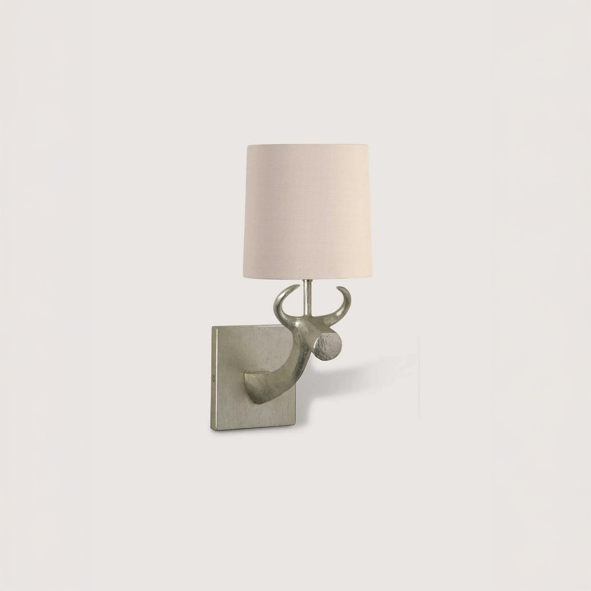 Cow Bathroom Wall Light - Burnished Silver