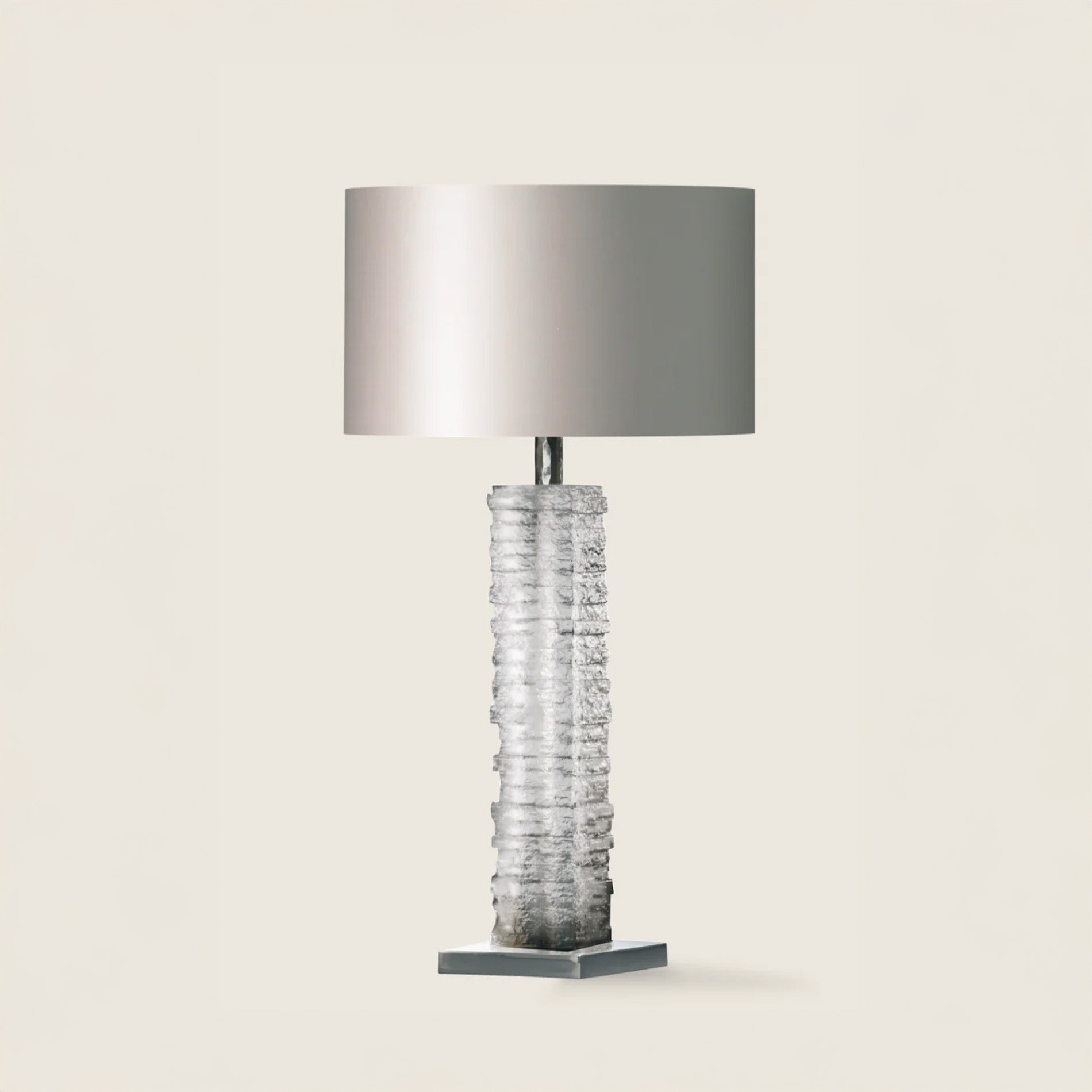 Crystal Strata Column Lamp - Clear - Nickel Base