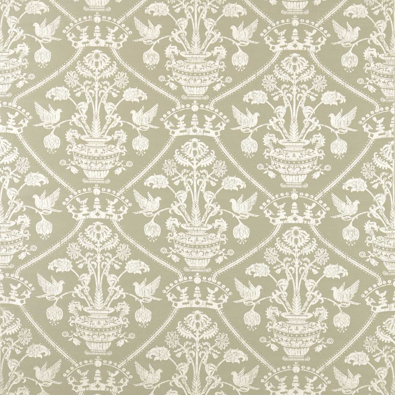 Highgrove Damask - Silver Green