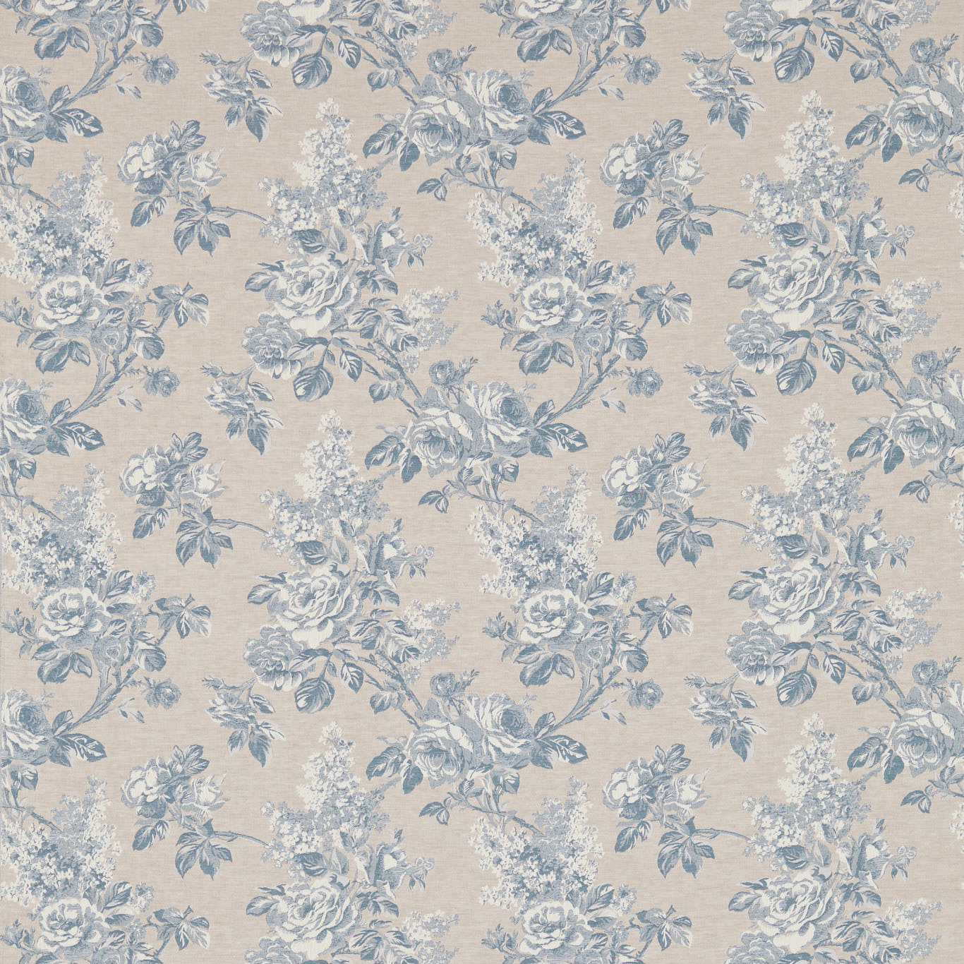 Sorilla Damask - Delft / Linen