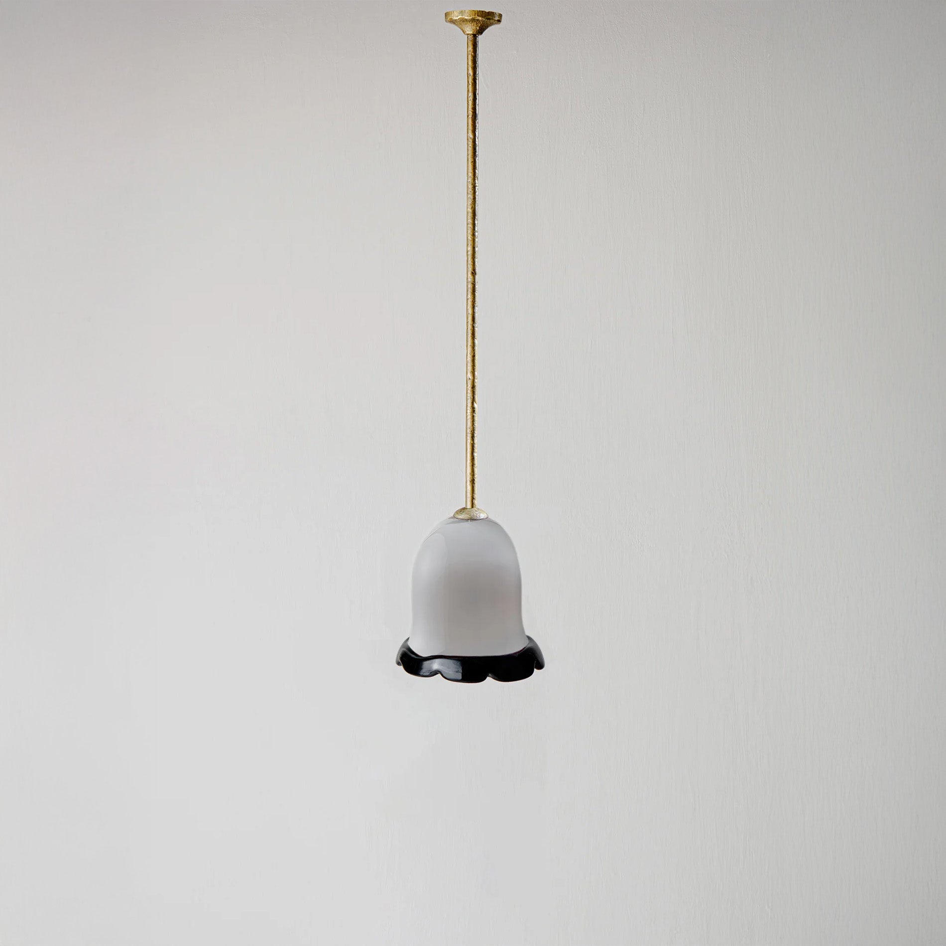 Evelyn Pendant - Cloud Grey with Old Gold