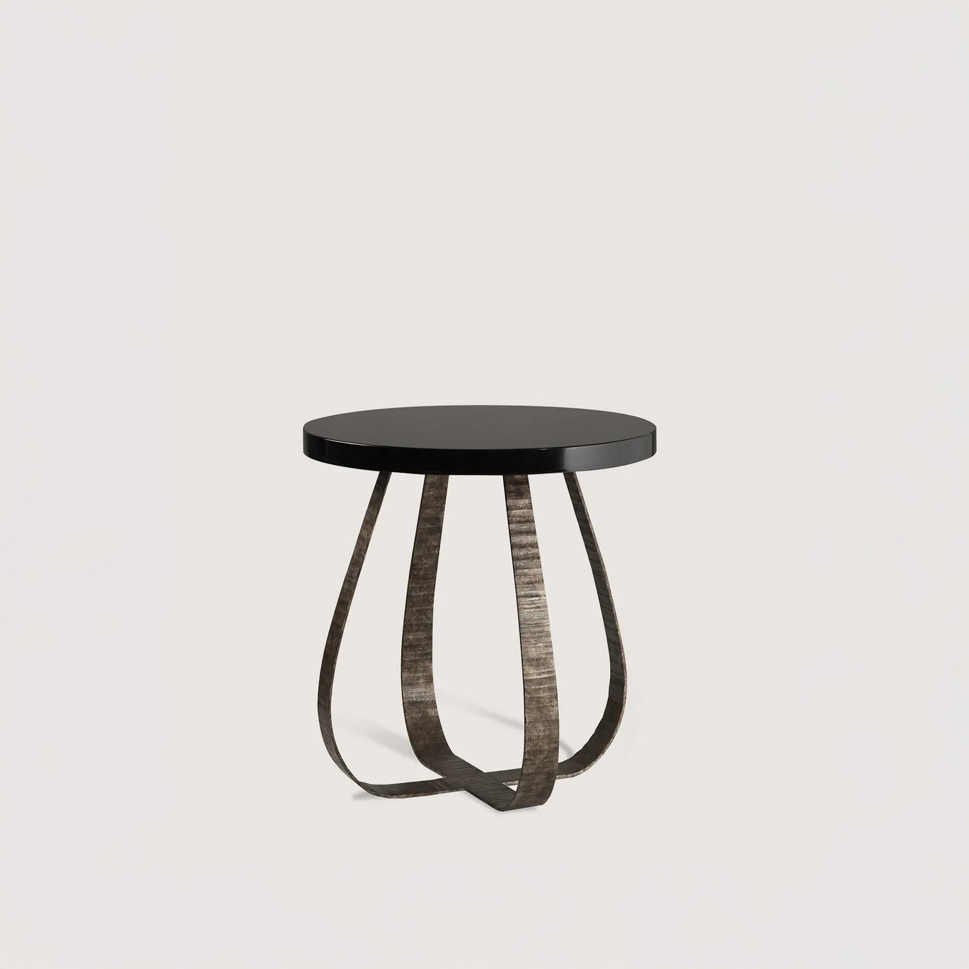 Fig Table - Burnt Silver - Black Lacquer