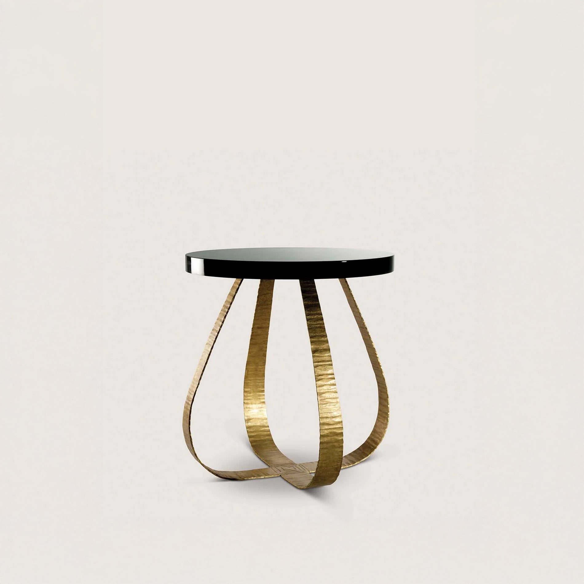 Fig Table - French Brass - Black Lacquer