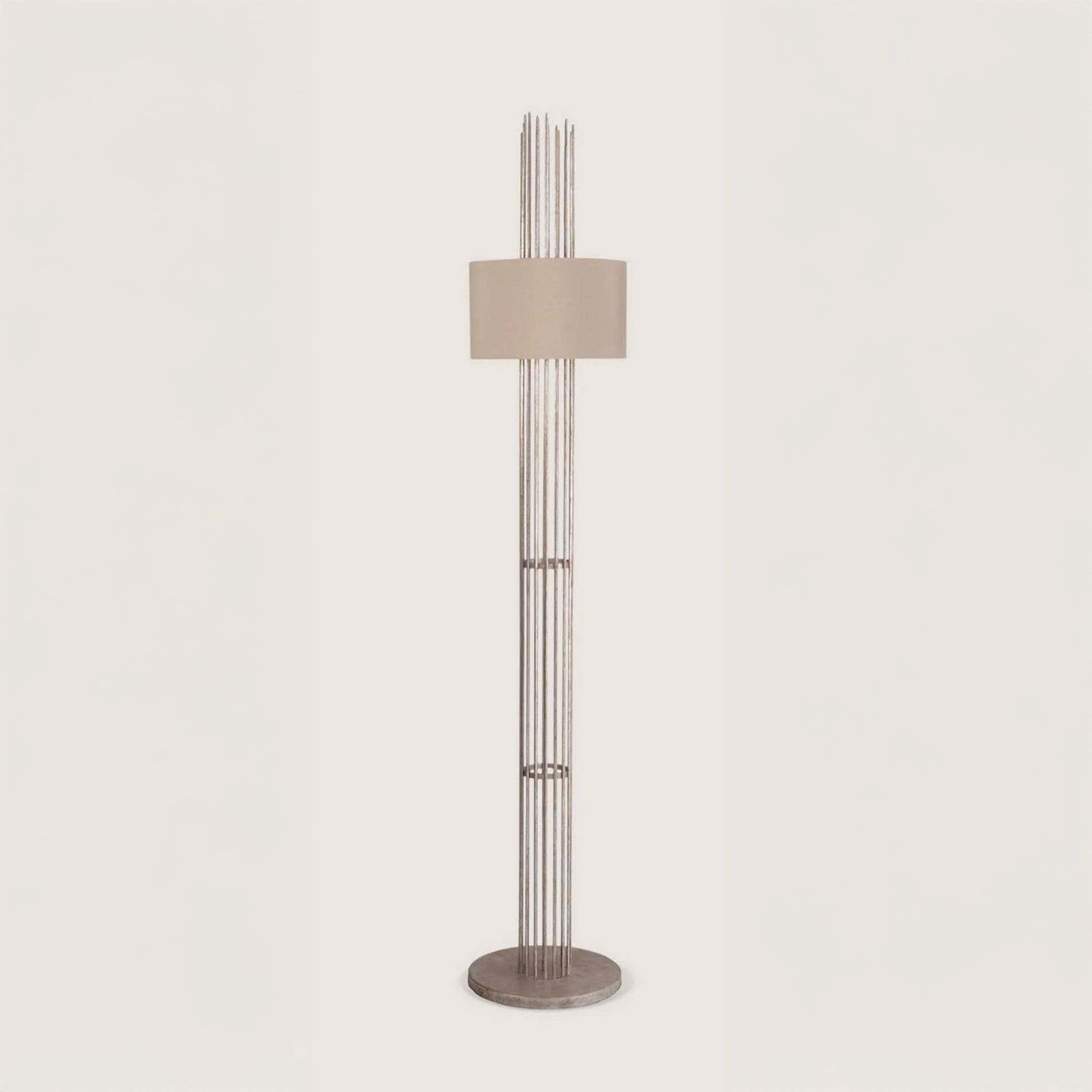 Flynn Caged Floor Lamp - Decayed Silver