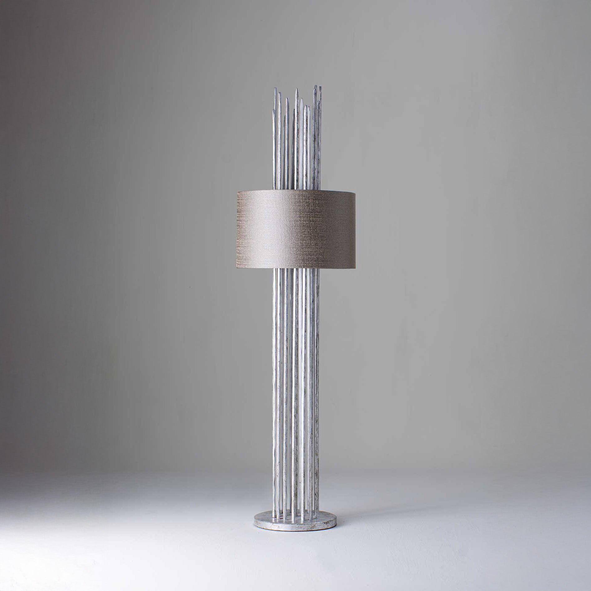 Flynn Caged Lamp - Decayed Silver