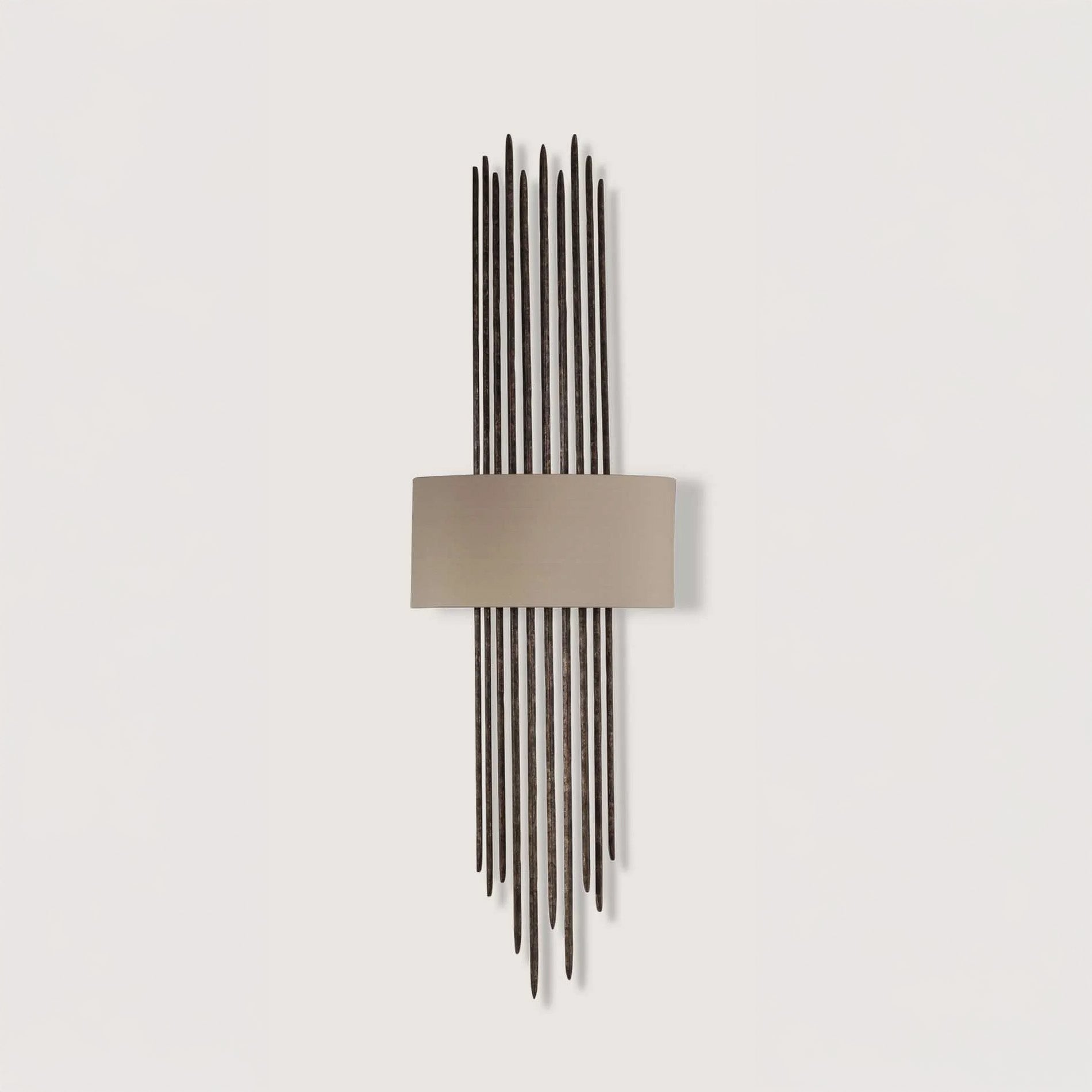 Flynn Caged Wall Light - Burnt Silver