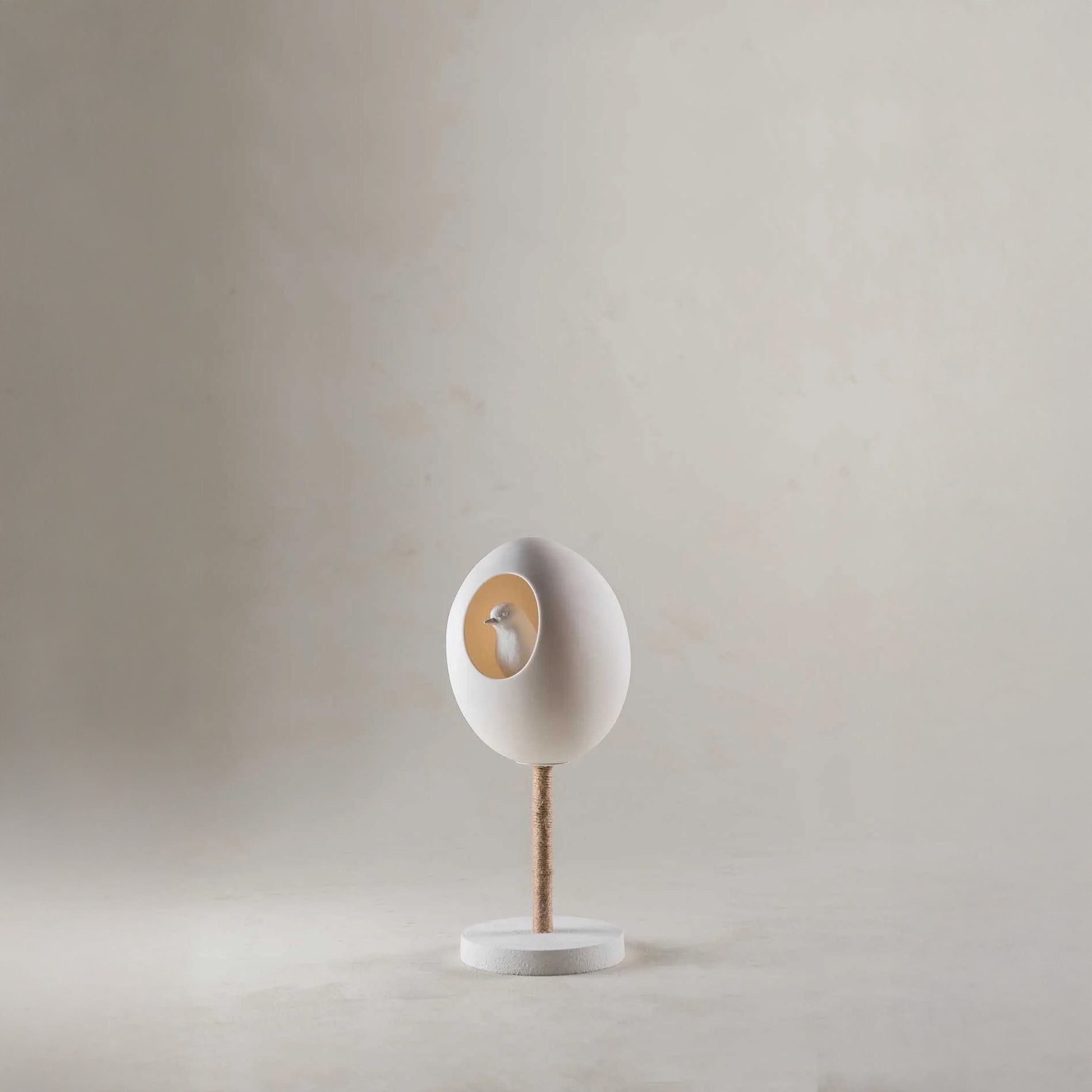 Funky Robin Table Lamp - Stucco Plaster White