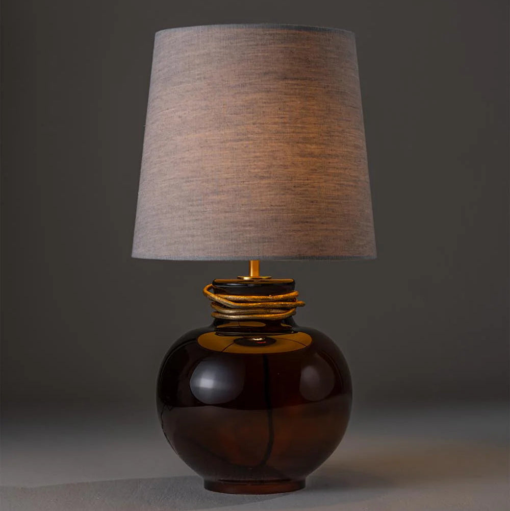 Boudica Lamp Small - Toffee Apple with Bodu Gold Collar