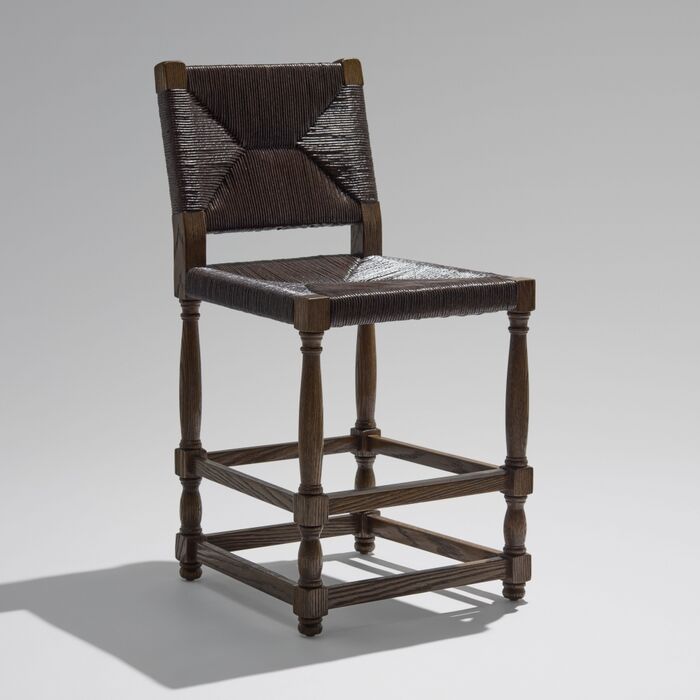 Henri Ii Armless Counter Stool (Rush)