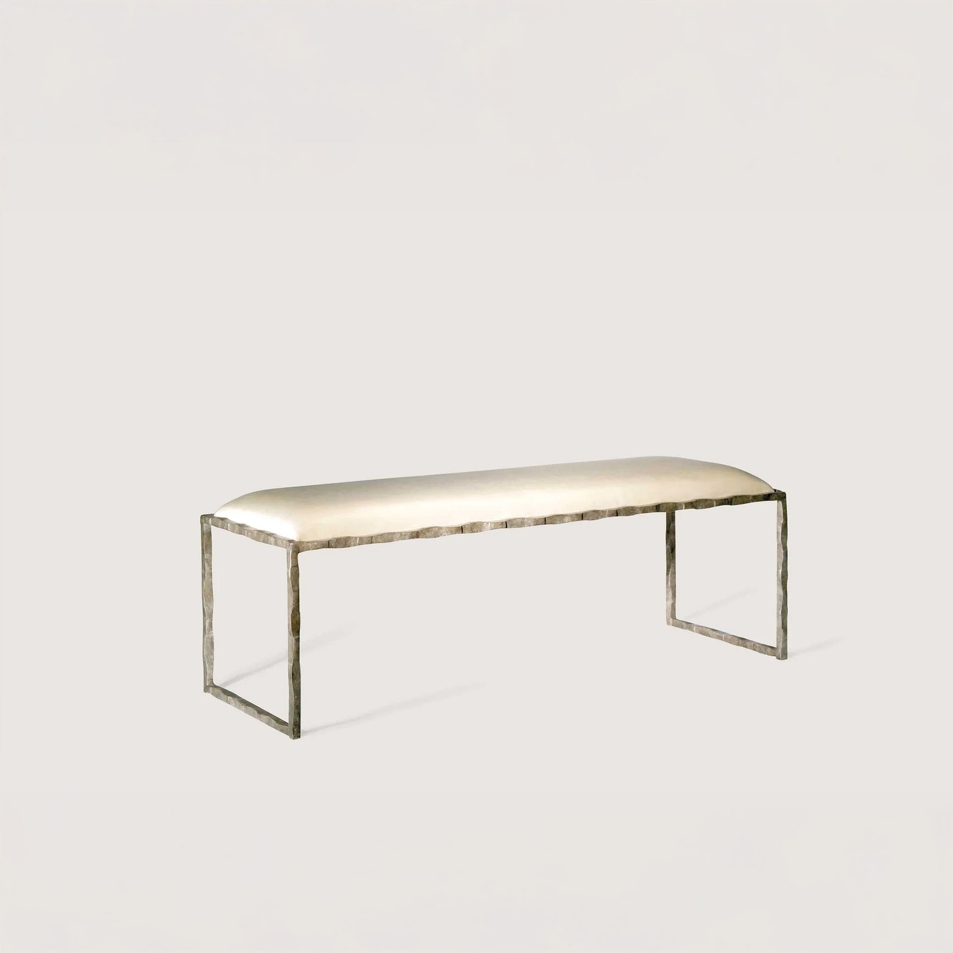 Giacometti Bed End Bench - Burnt Silver With Seat Pad