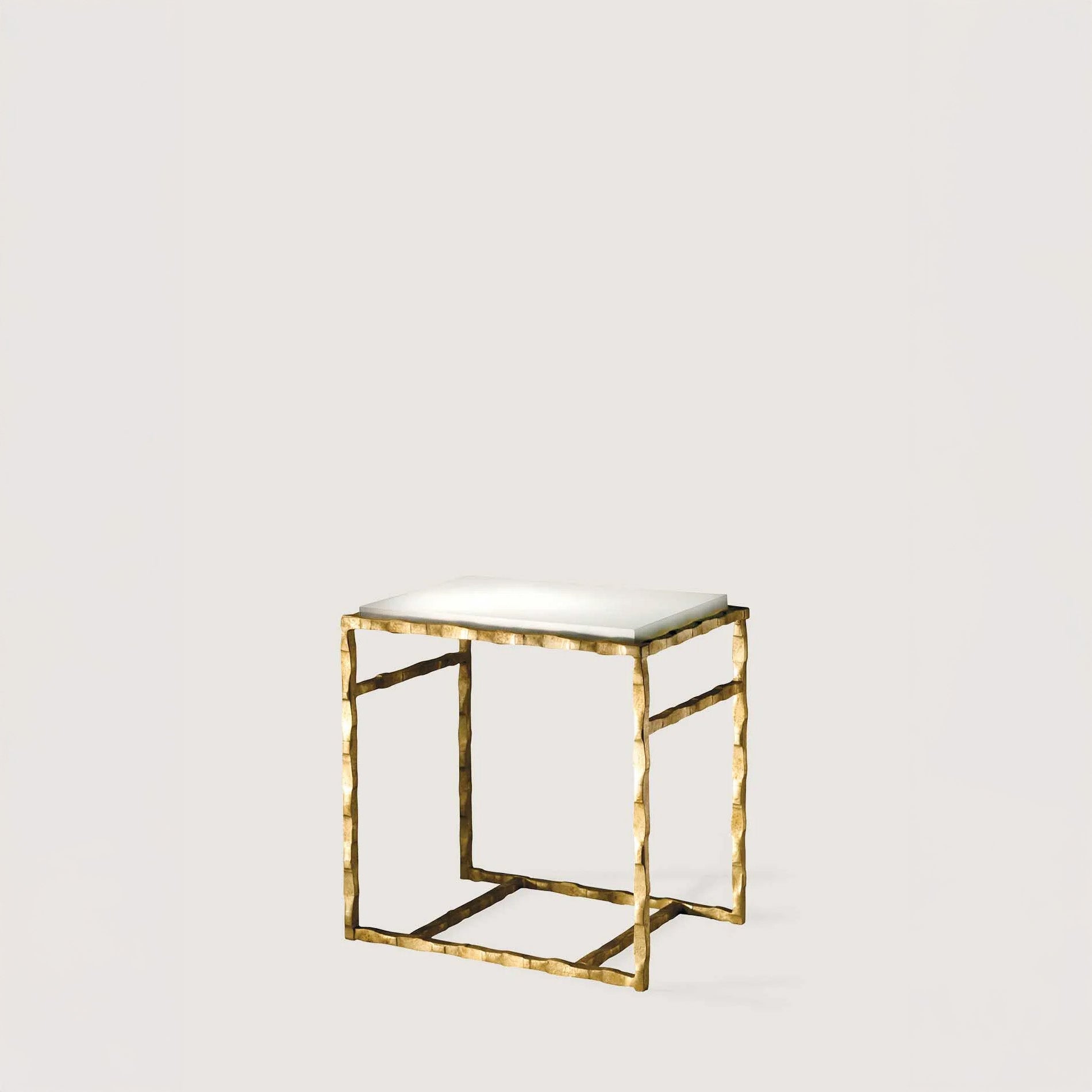 Giacometti Side Table - Versailles Gold-Faux Limestone