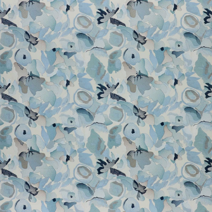Flores Embroidery - Indigo / Sky / Pebble