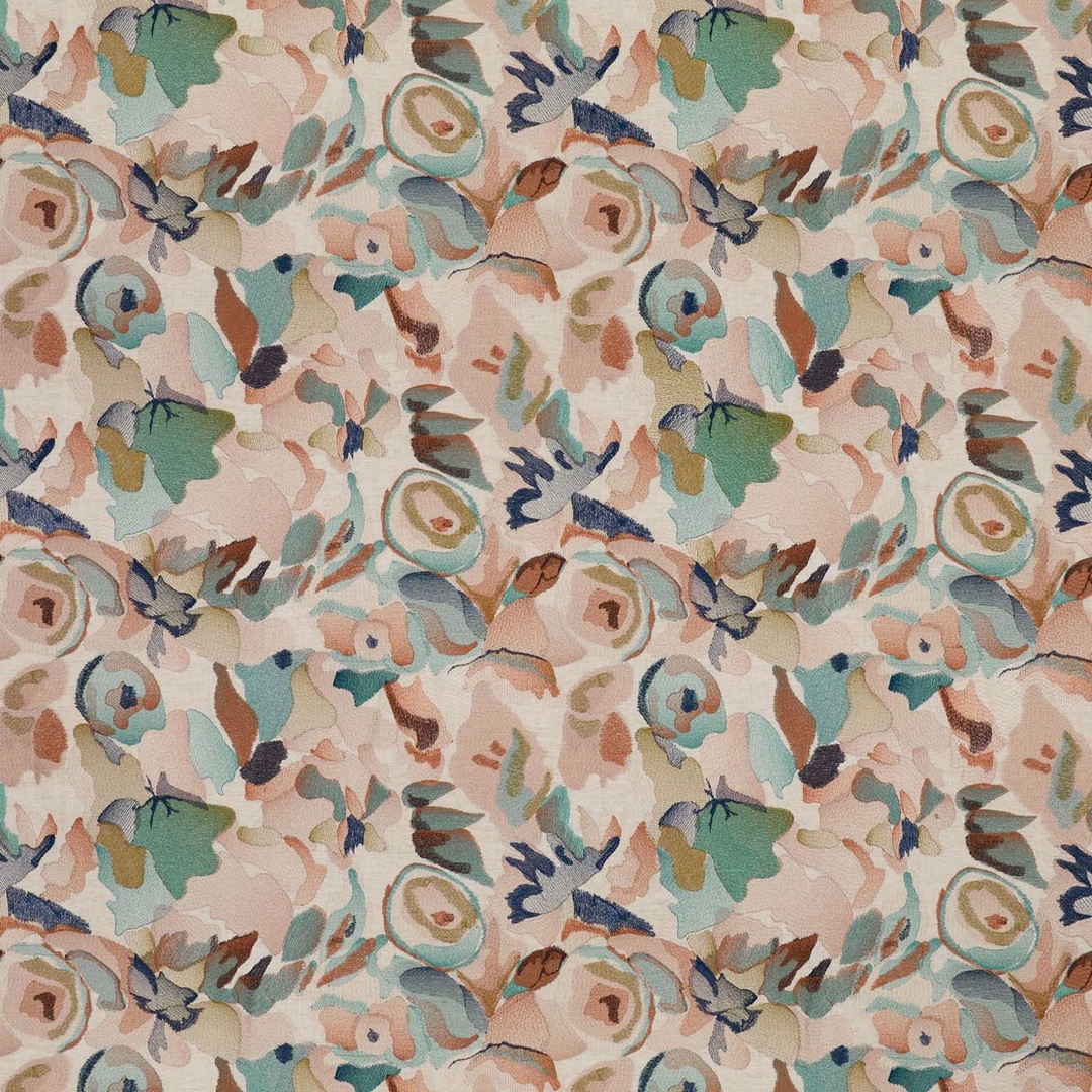 Flores Embroidery - Rust / Burgundy / Forest