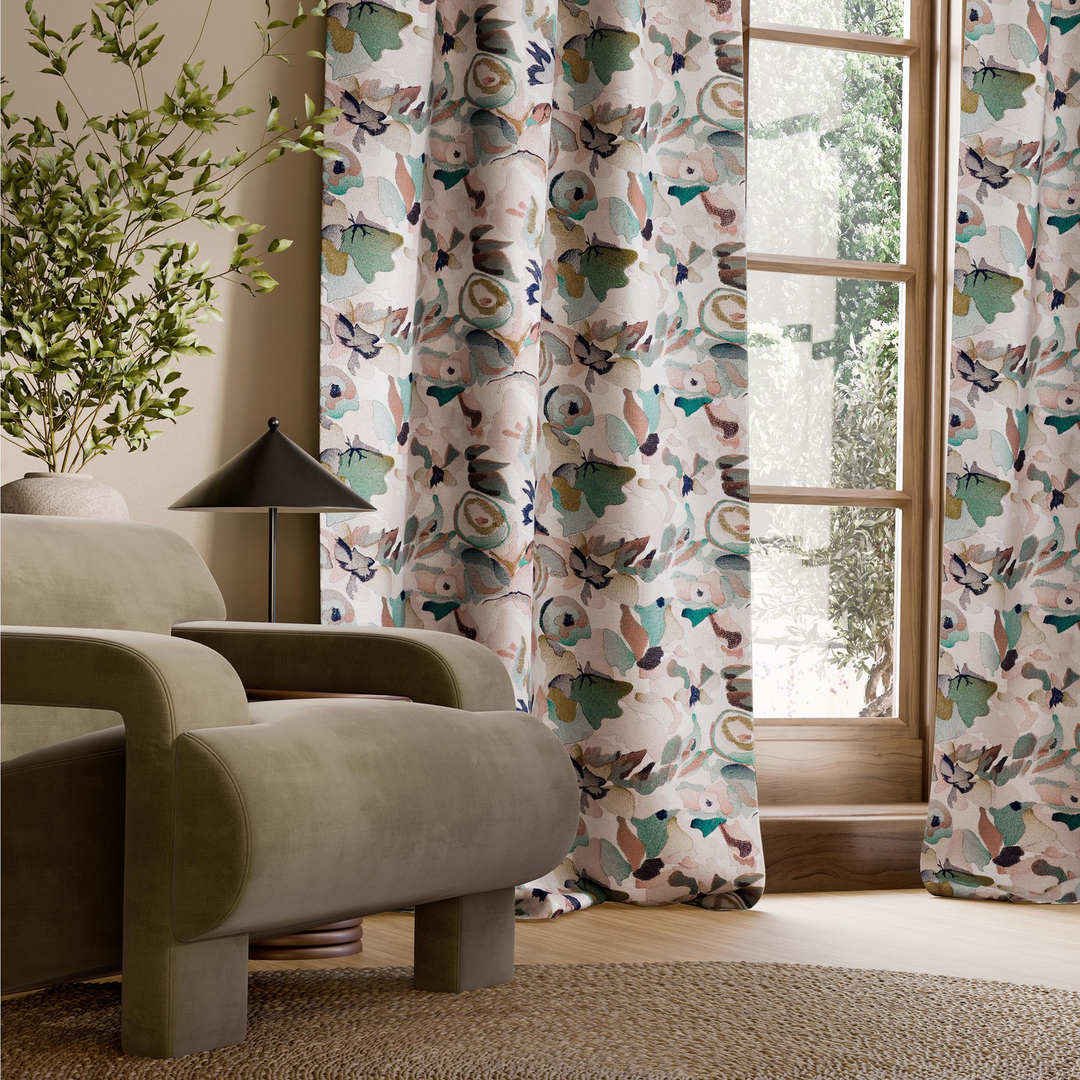 Flores Embroidery - Positano / Emerald / Midnight