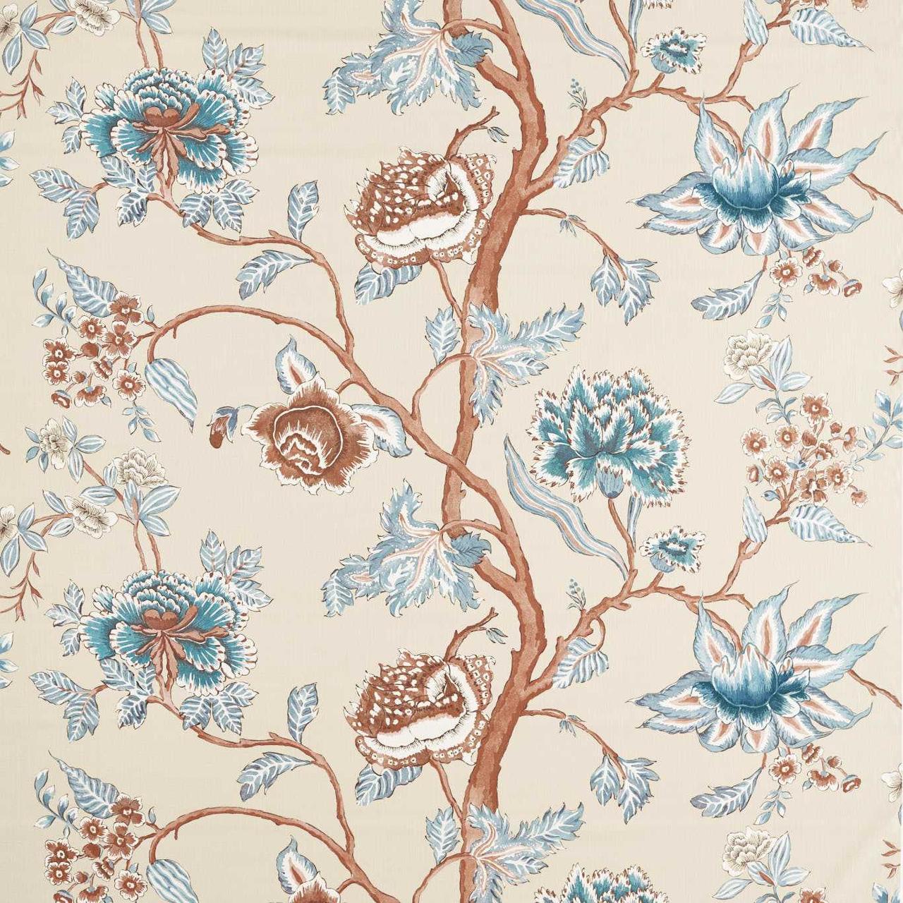 Indienne - Terracotta / Azul