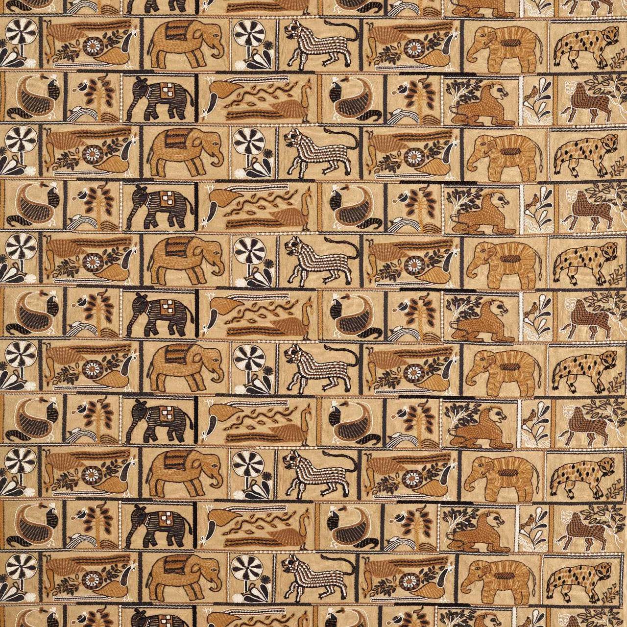 Kantha - Ochre / Charcoal