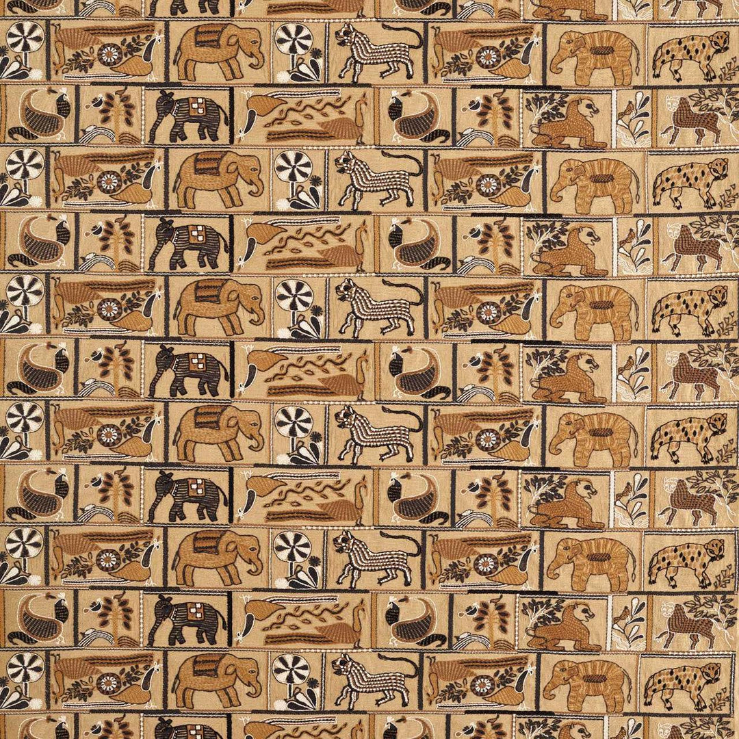 Kantha - Ochre / Charcoal