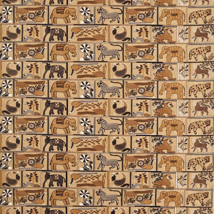Kantha - Ochre / Charcoal