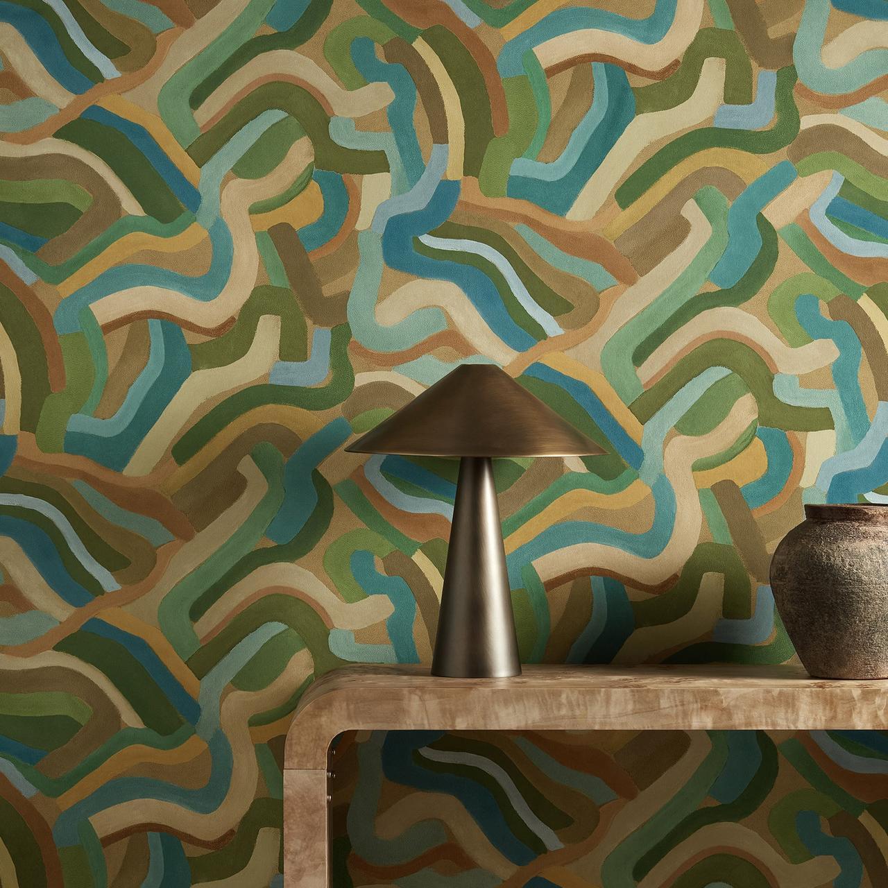 Spiralis - Ochre / Turquoise / Forest