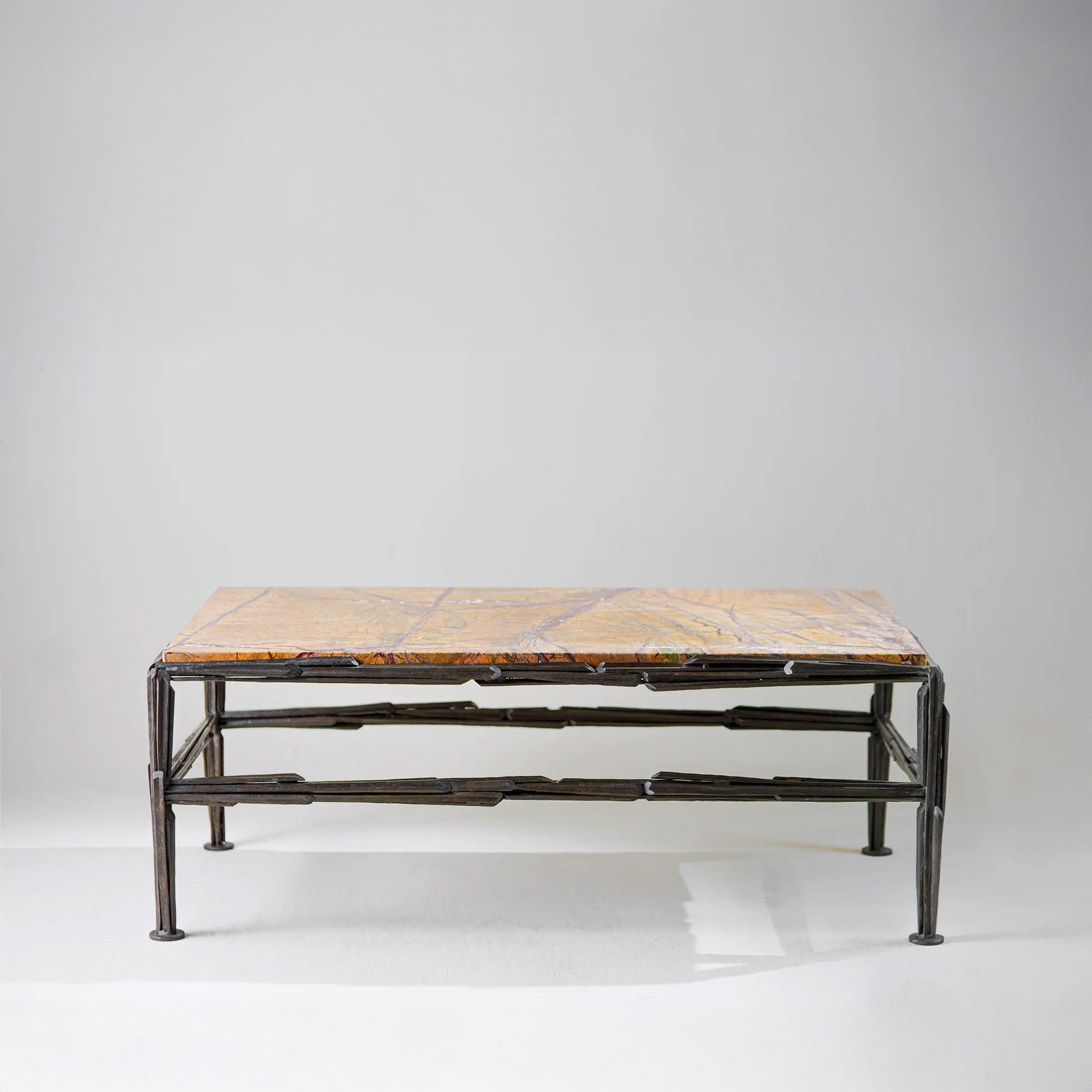 Hanzo Coffee Table - Bronzed with Rainforest Gold