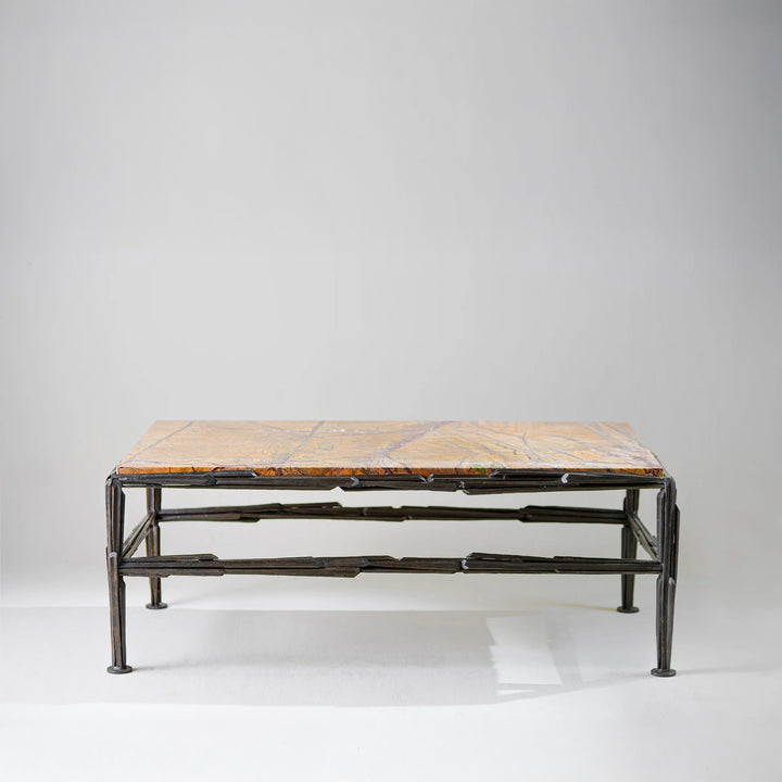 Hanzo Coffee Table - Bronzed with Rainforest Gold