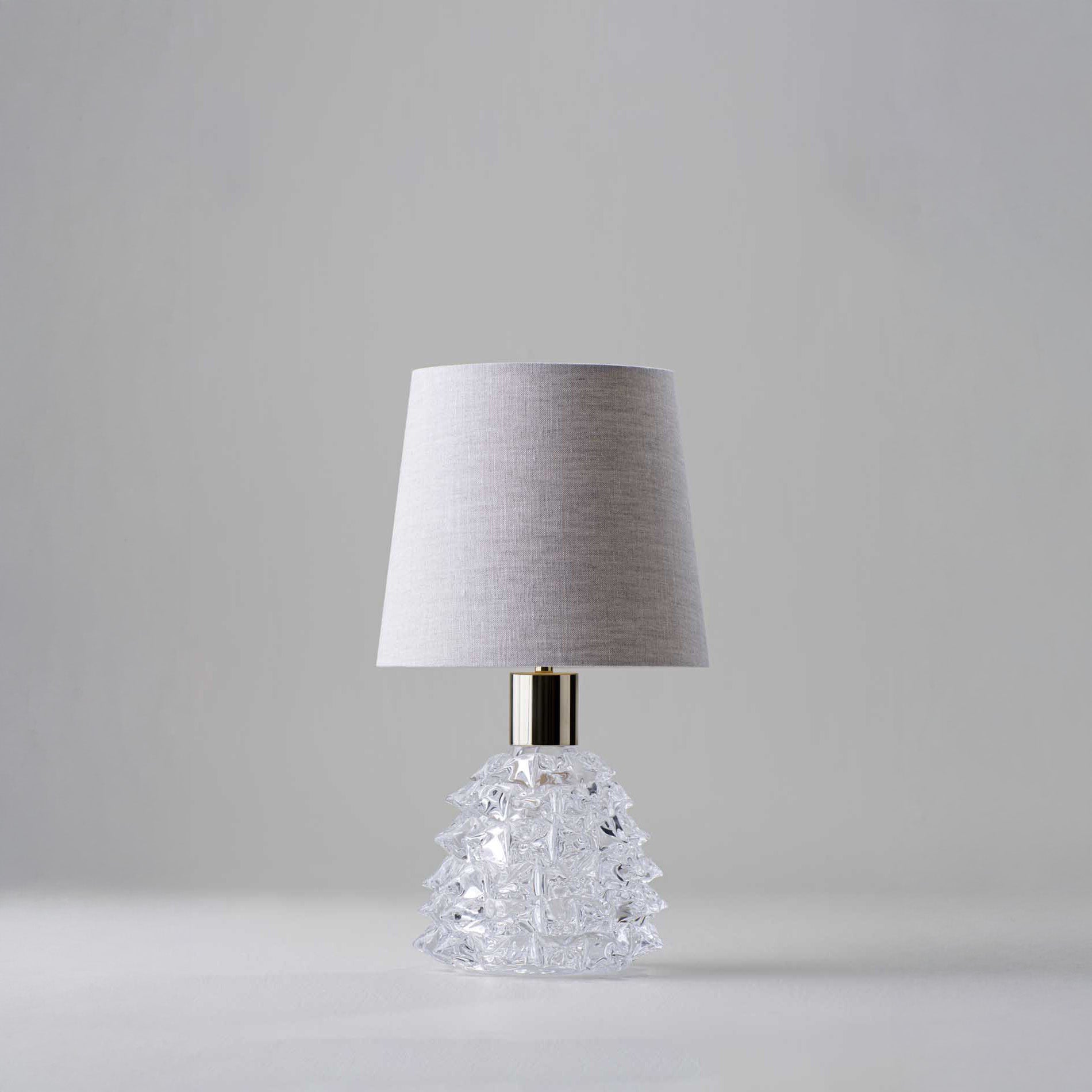 Hedgehog Lamp Large - Clear with Antiqued Brass