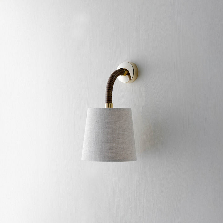 Holden Downlight Single - Dark Cane with Brass