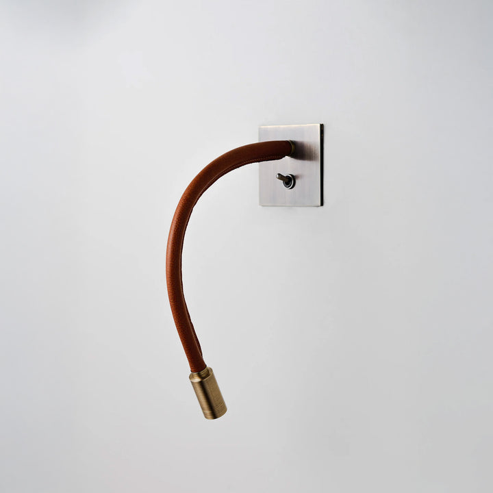 Huxley Jordan Wall Light Large - Antique Brass with Tan